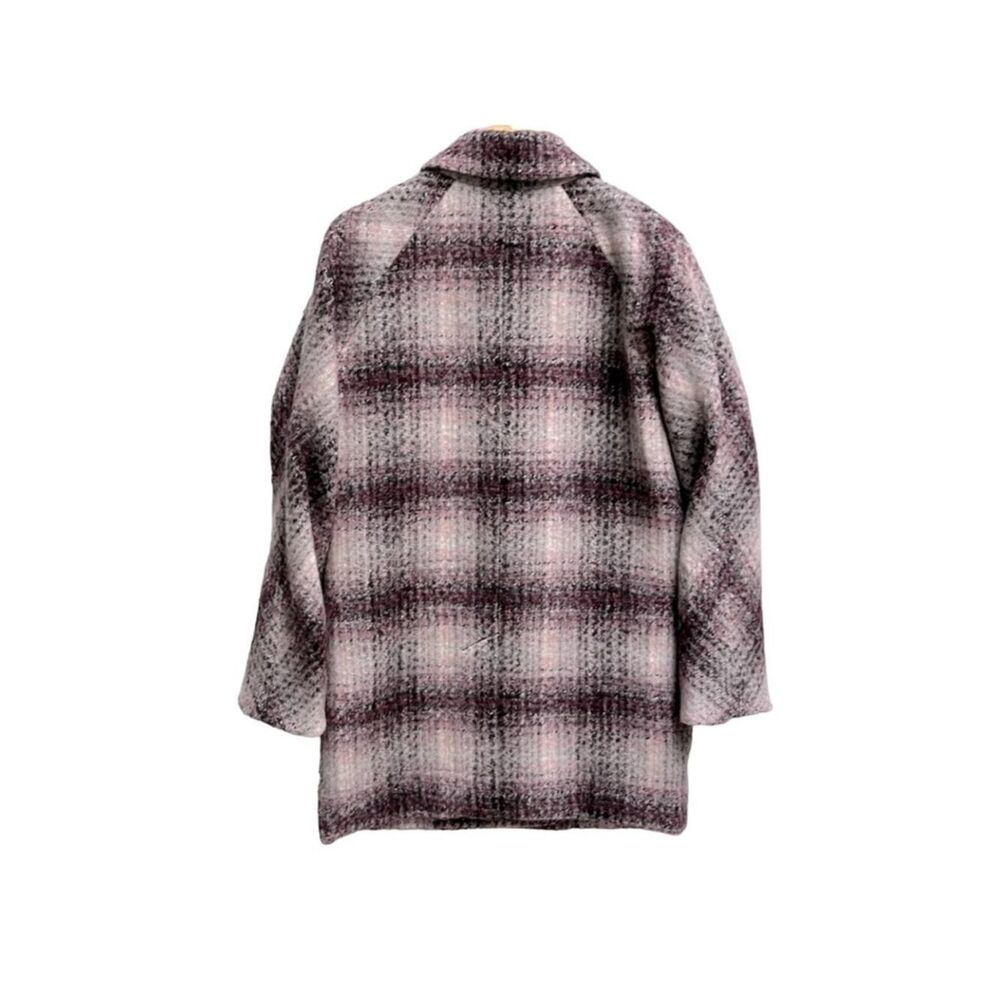 NWT Veronica Beard Double-Breasted Plaid Pea Coat - Picture 3 of 9